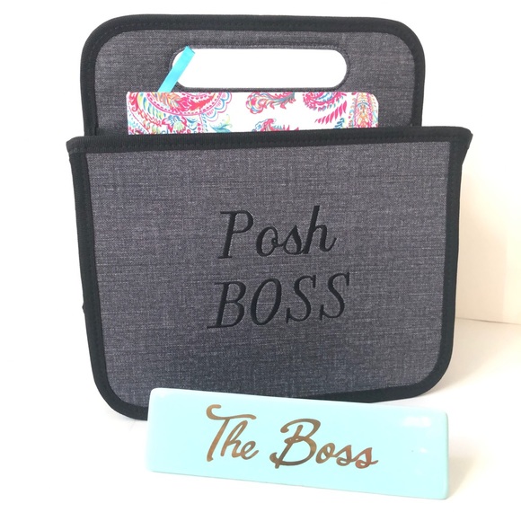 thirty-one Other - Posh Boss Double Duty Caddy -Charcoal Crosshatch